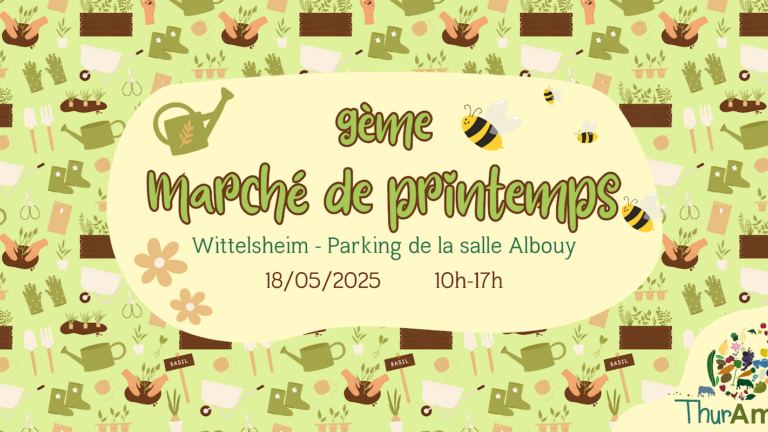 Encart de présentation du 9ème marché de printemps organisé par Thuramap